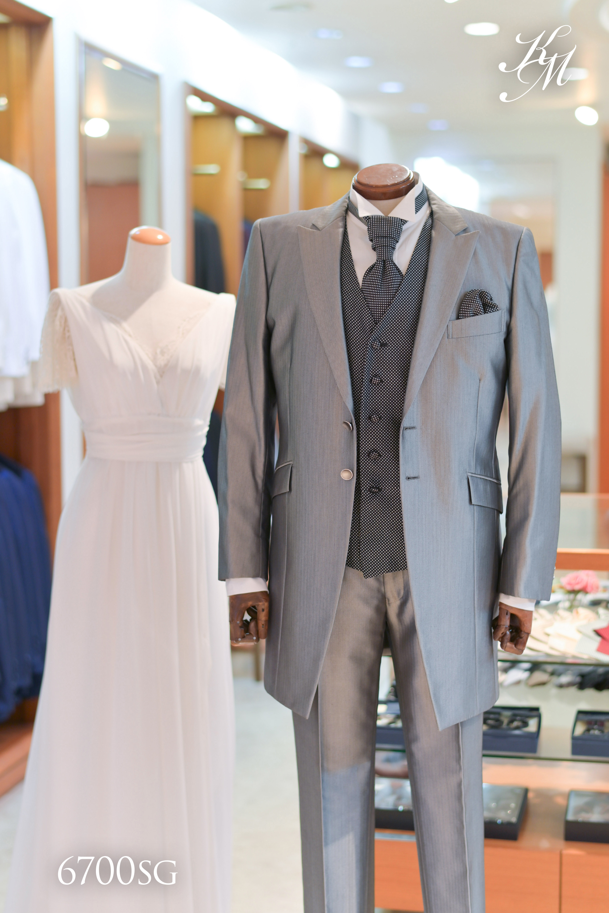 ウェディングシルバー6700SG-5L 大きいサイズ ロングタキシード レンタル＆オーダー専門店 KIRK MENS FORMAL  フラグシップ東京・青山