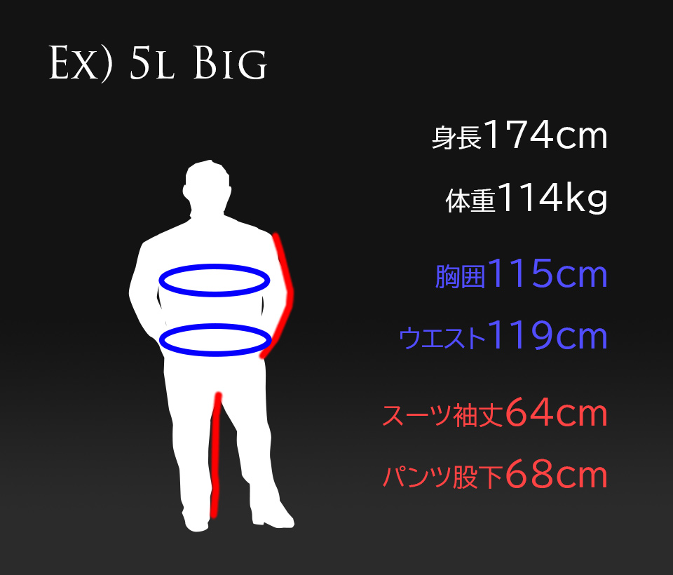 大きいサイズ5L exsample